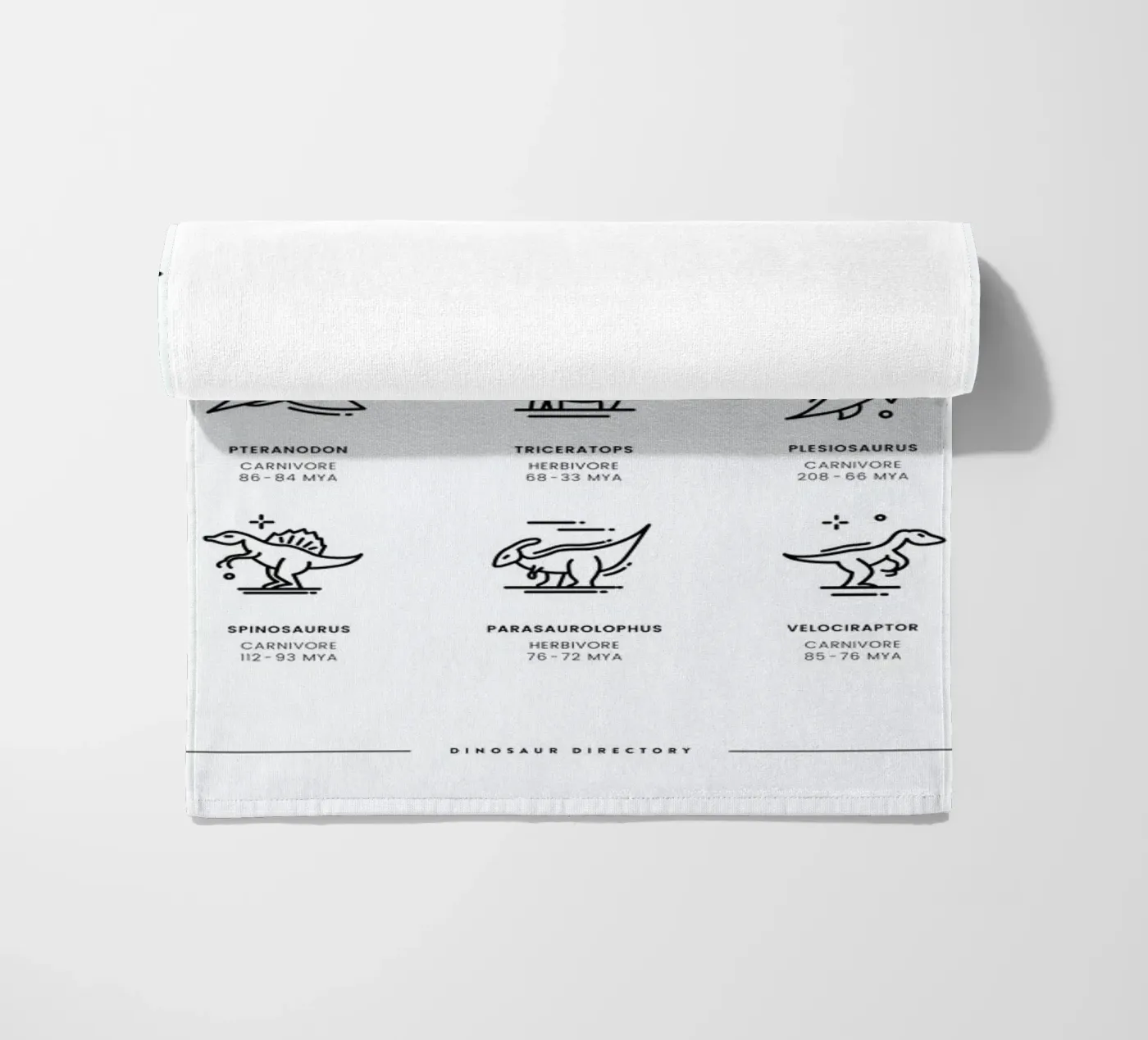 Dinosaurs chart telo mare da daylight design studio