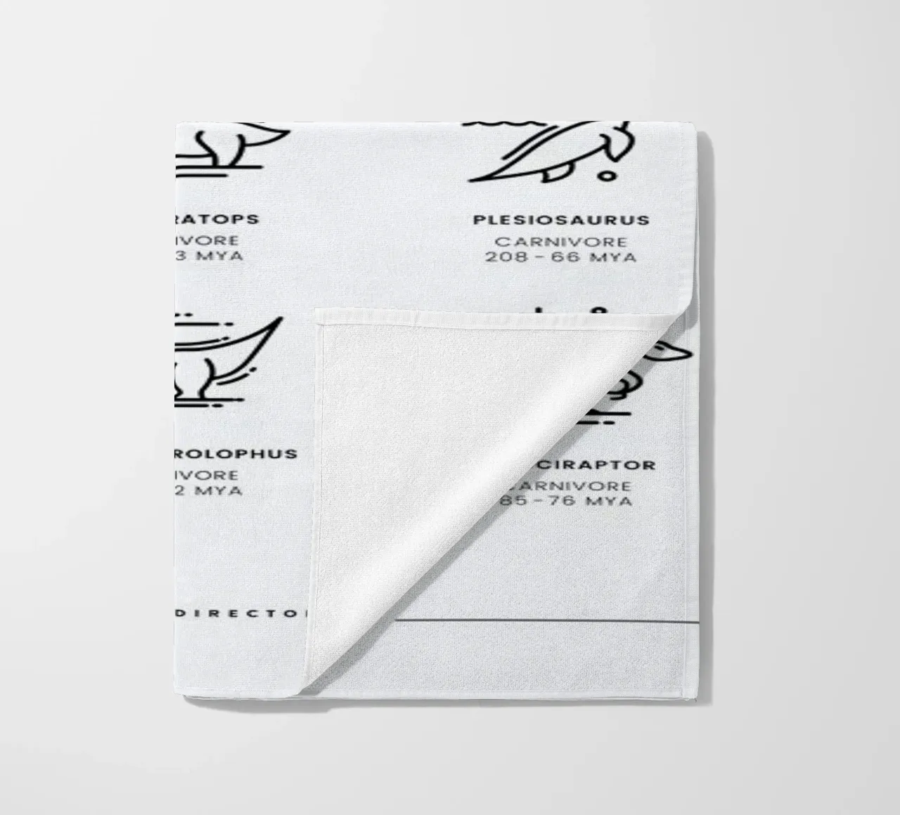 Dinosaurs chart beach towel by daylight design studio