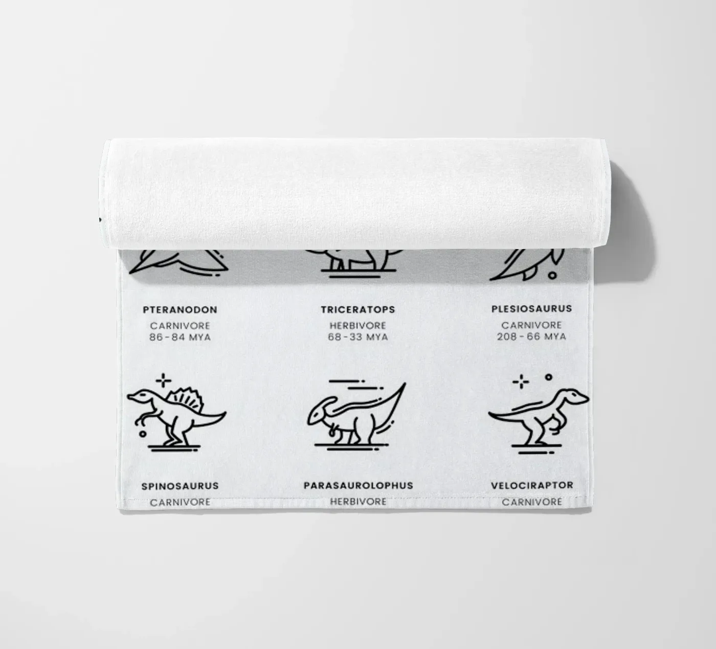 Dinosaurs chart telo mare da daylight design studio