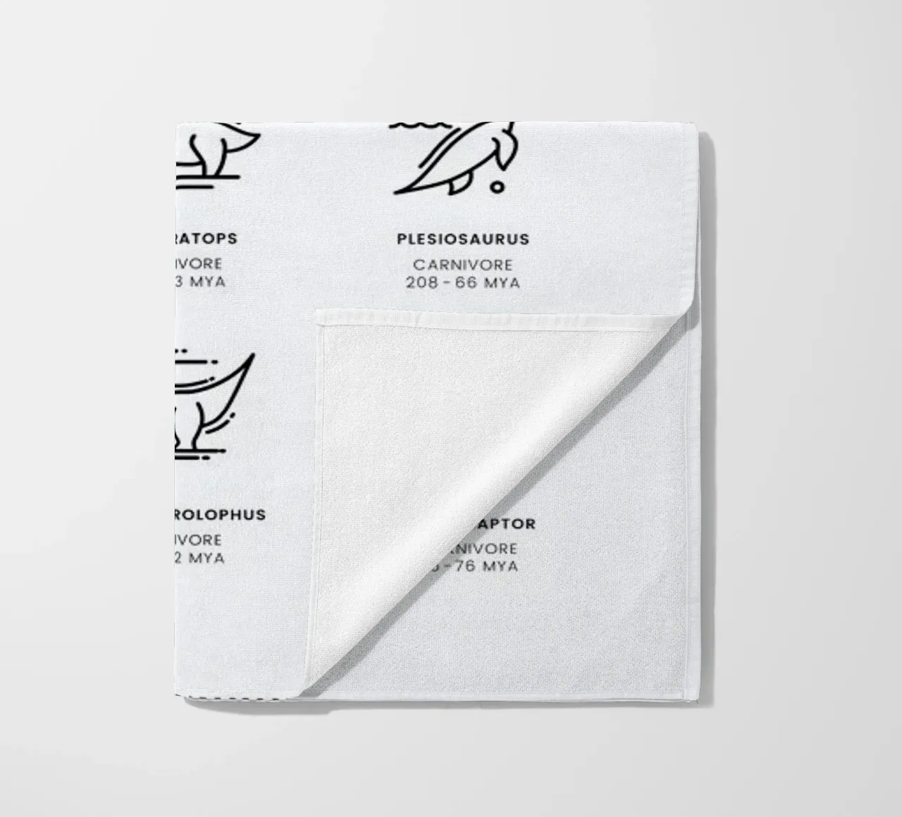 Dinosaurs chart beach towel by daylight design studio