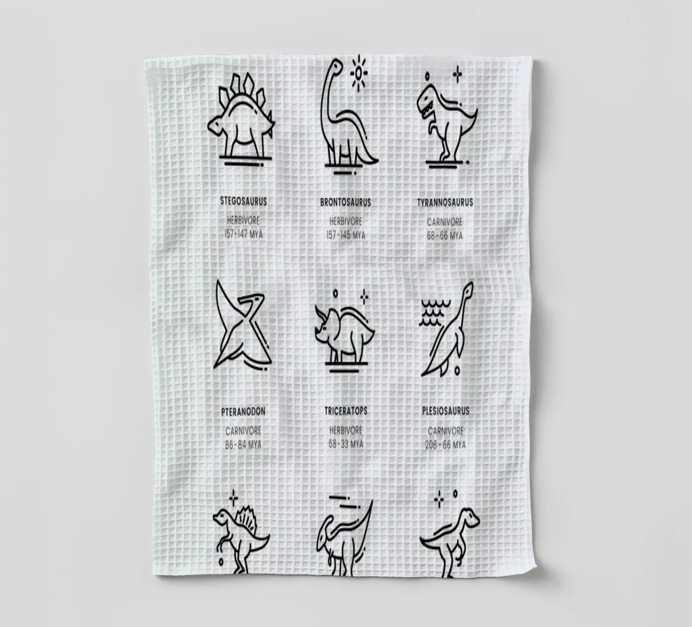 Dinosaurs chart Geschirrtuch von daylight design studio