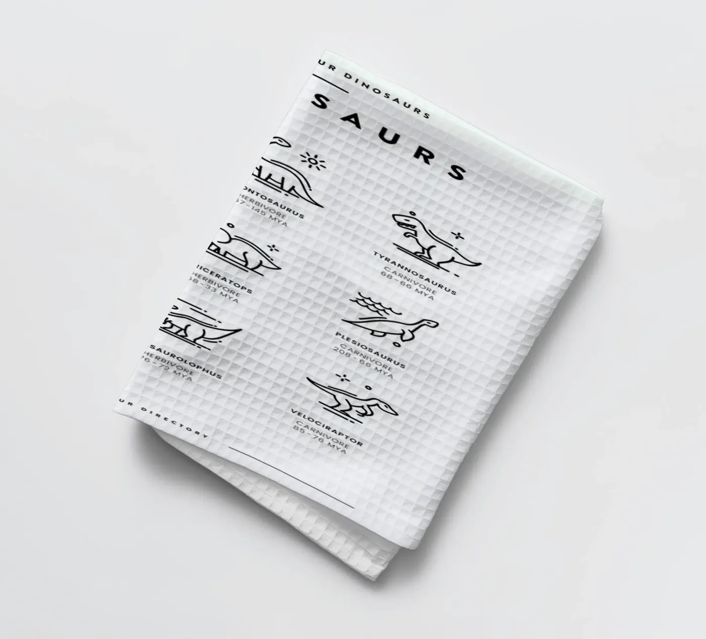 Dinosaurs chart canovaccio da cucina da daylight design studio