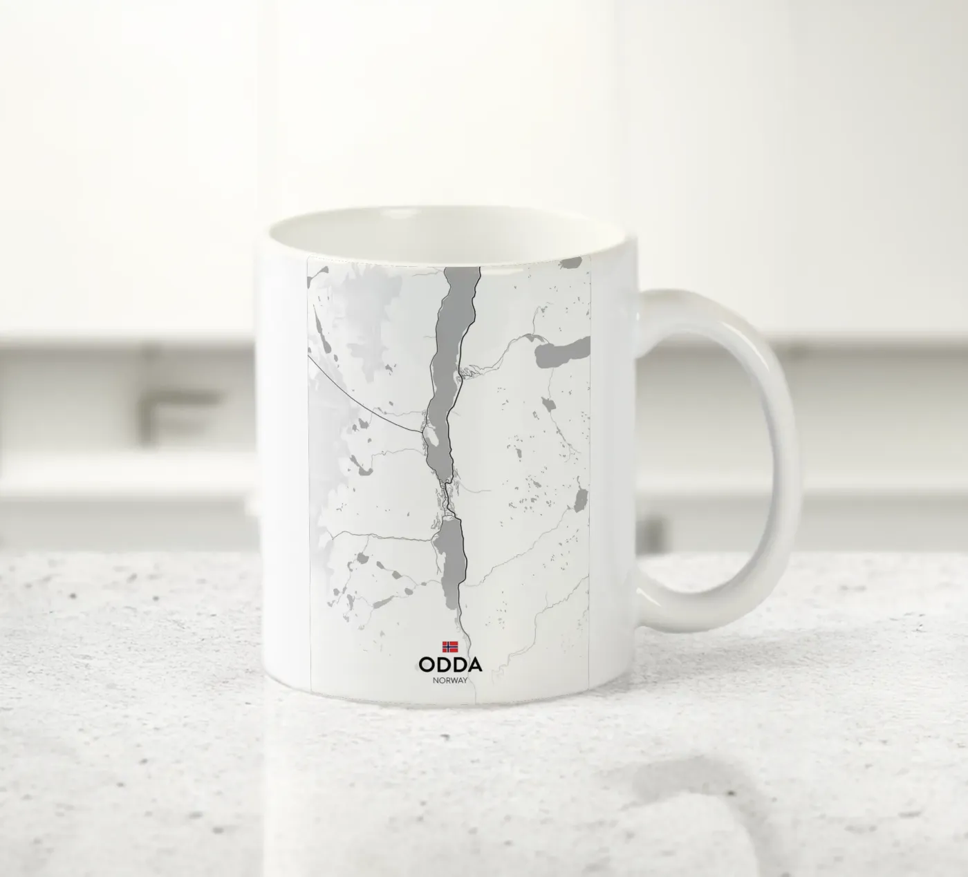 Odda NO ceramic mug by Jacob W MICKELSON