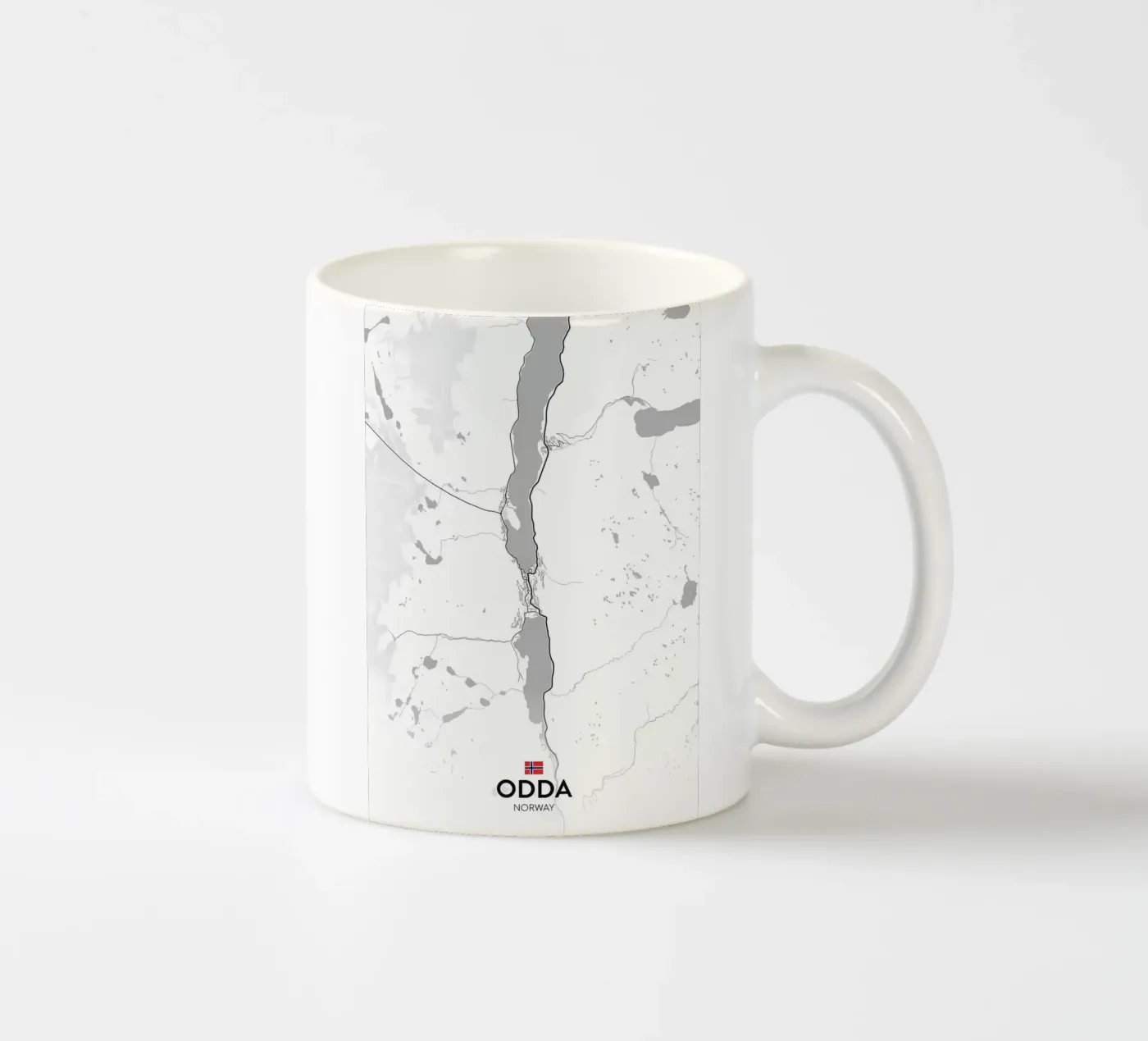 Odda NO ceramic mug by Jacob W MICKELSON