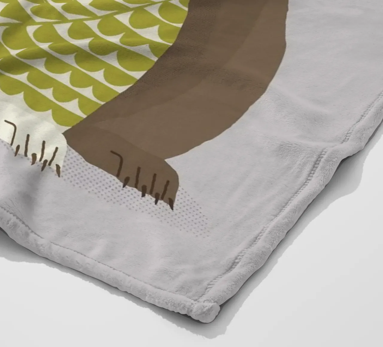 Launischer Wombat Fleecedecke von The Printed Sparrow
