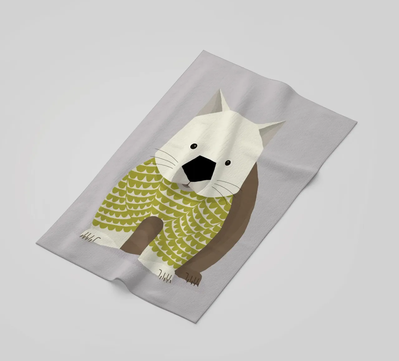 Launischer Wombat Strandtuch von The Printed Sparrow