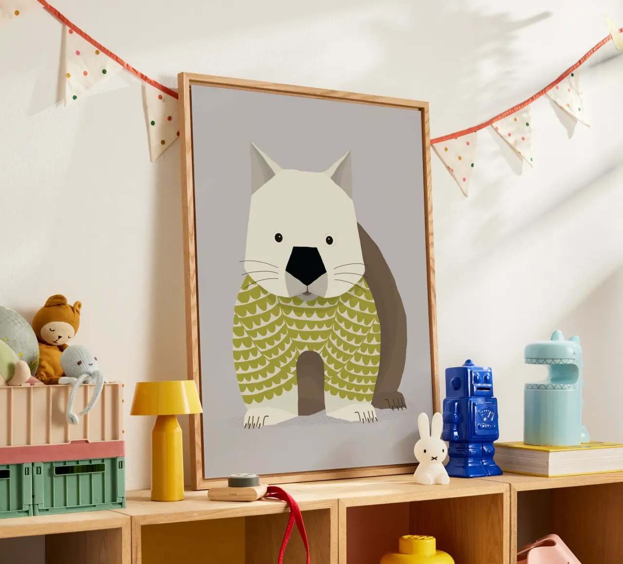 Whimsical Wombat acrylic glass by The Printed Sparrow