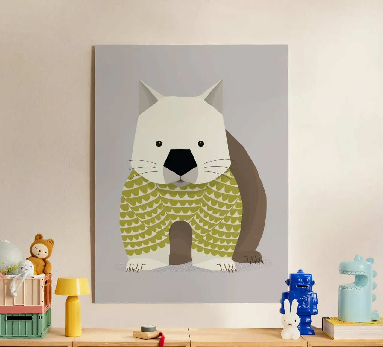 Whimsical Wombat acrylic glass by The Printed Sparrow