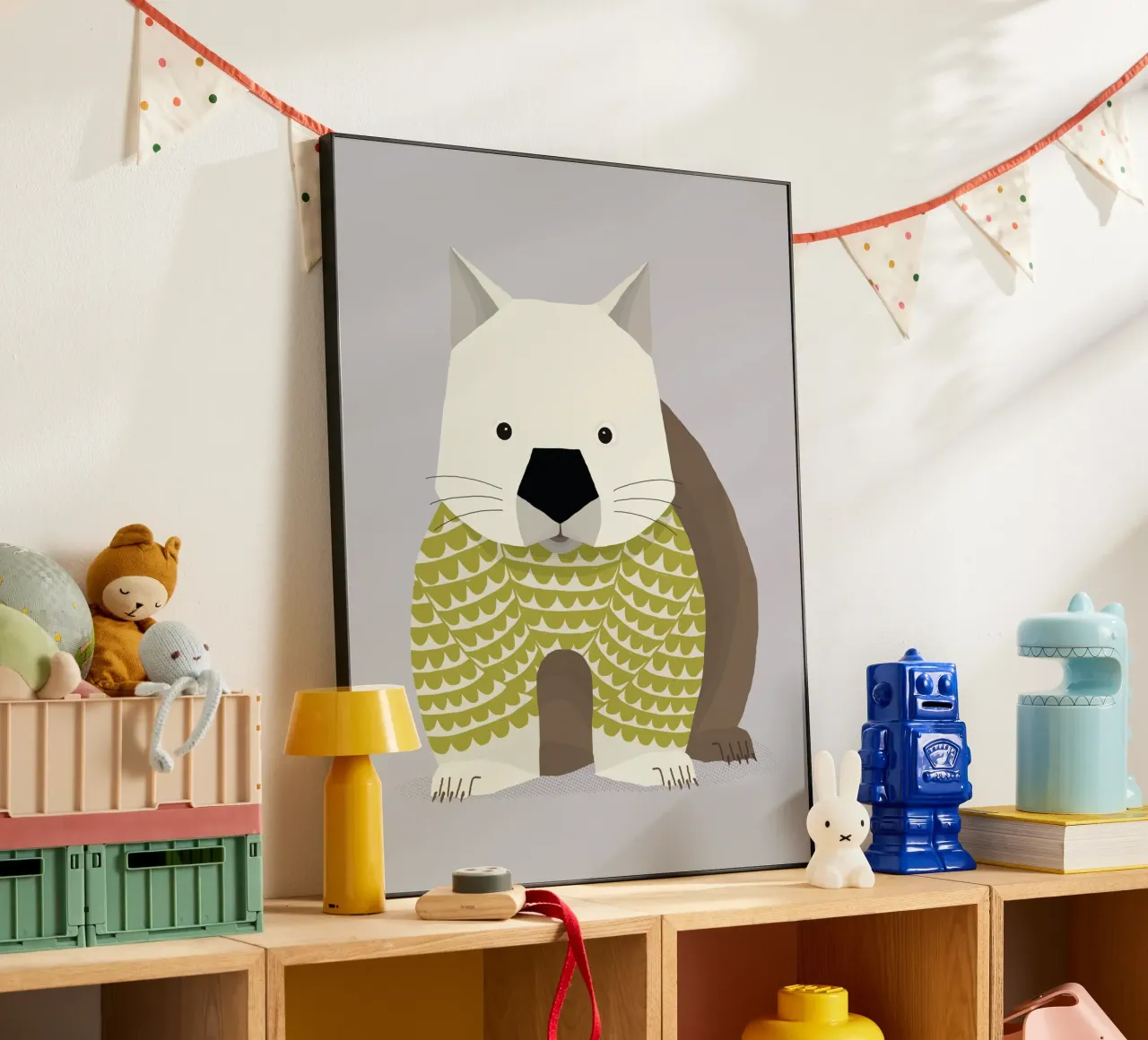 Launischer Wombat Alu-Dibond von The Printed Sparrow