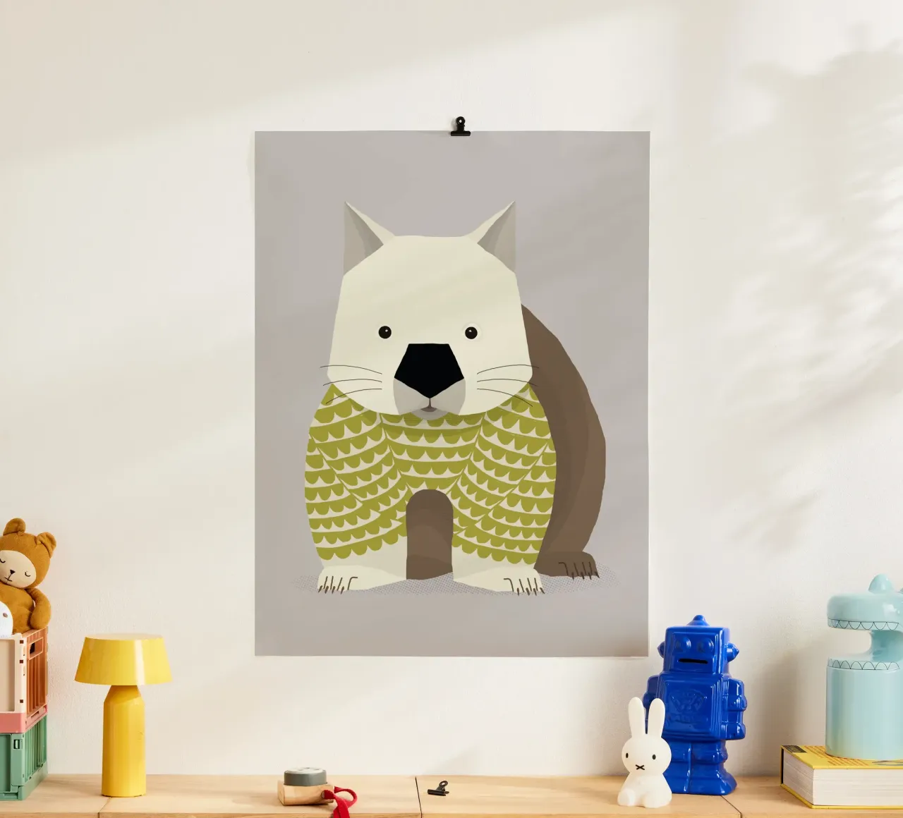 Launischer Wombat Hahnemühle von The Printed Sparrow