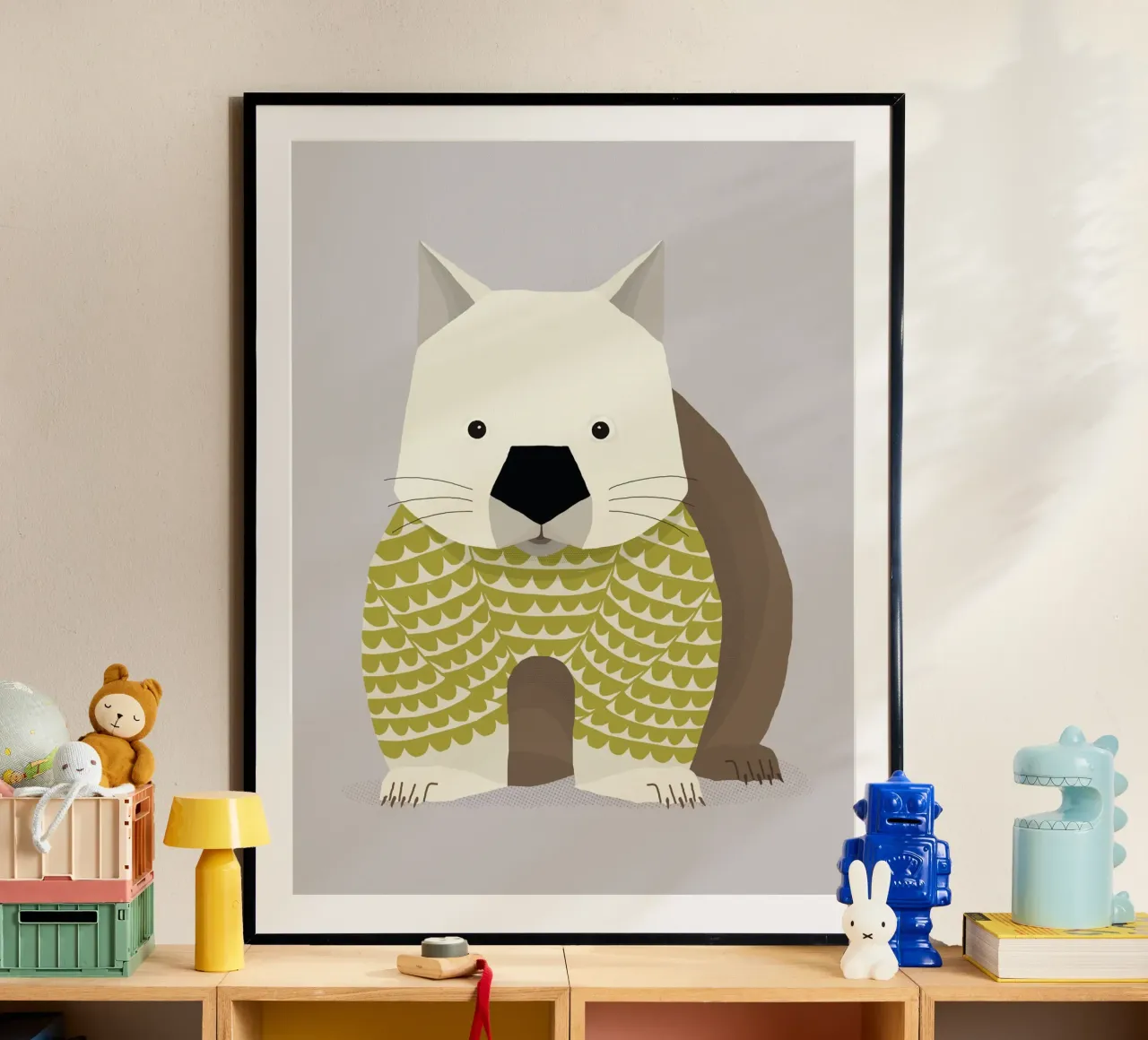 Launischer Wombat Hahnemühle von The Printed Sparrow