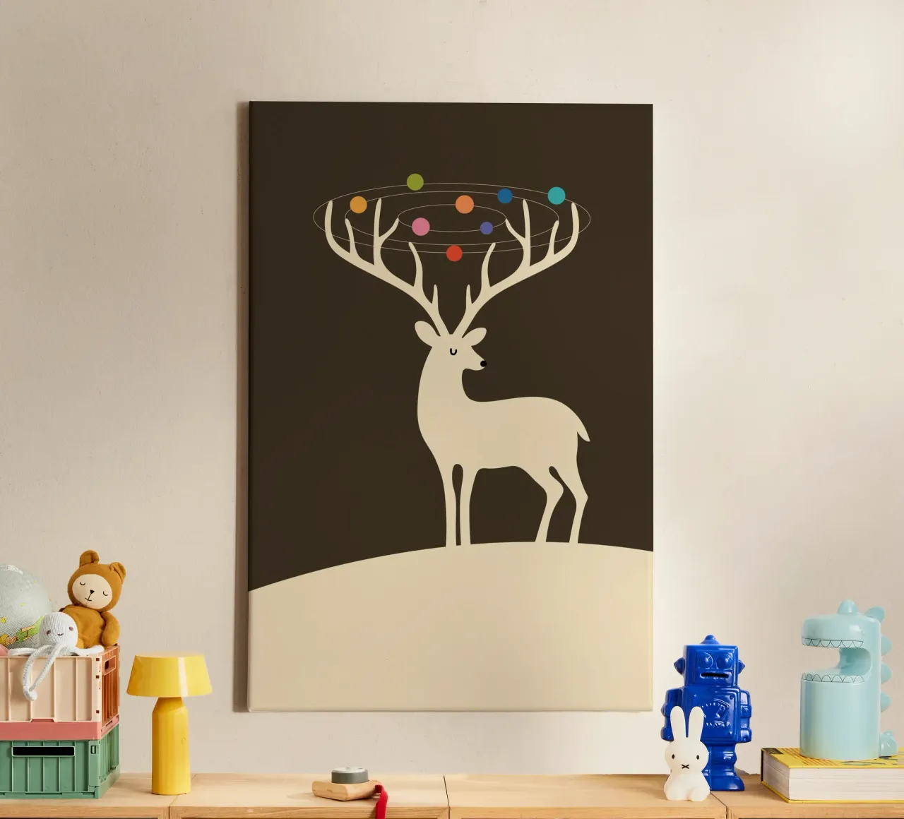 Mein Hirsch-Universum Leinwand von Andy Westface