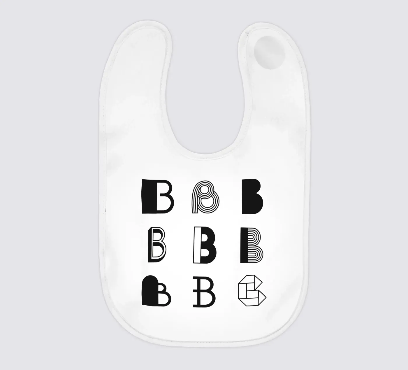 Letter B bavaglino da Lidia Blomgren