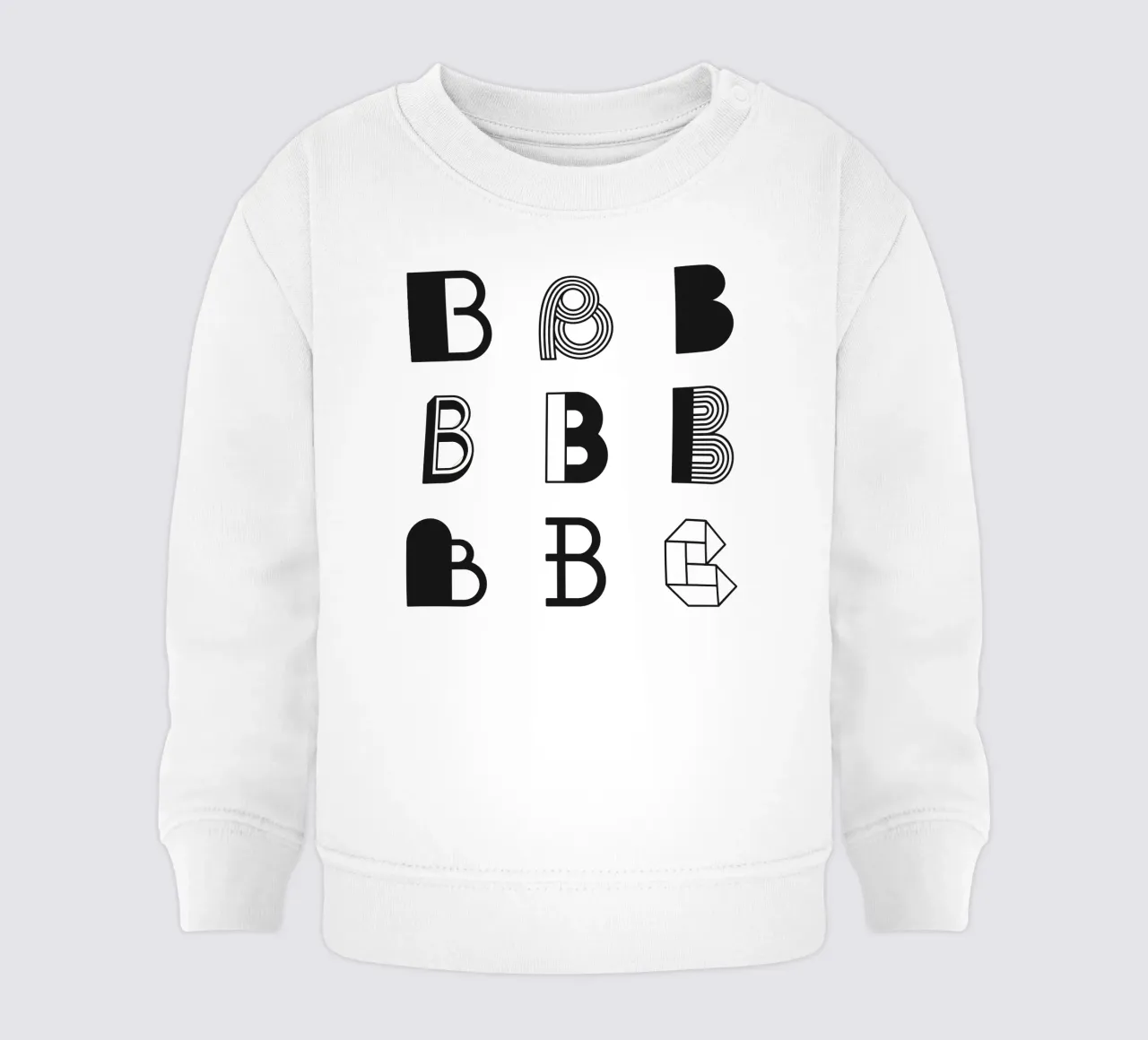 Letter B felpa neonato da Lidia Blomgren