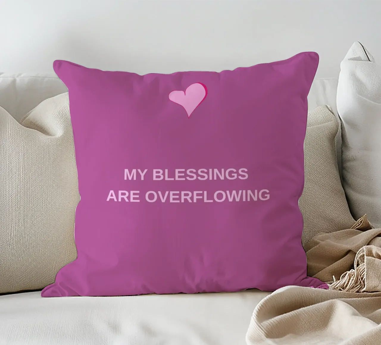 Overflow of Blessings Kissen von Mauve