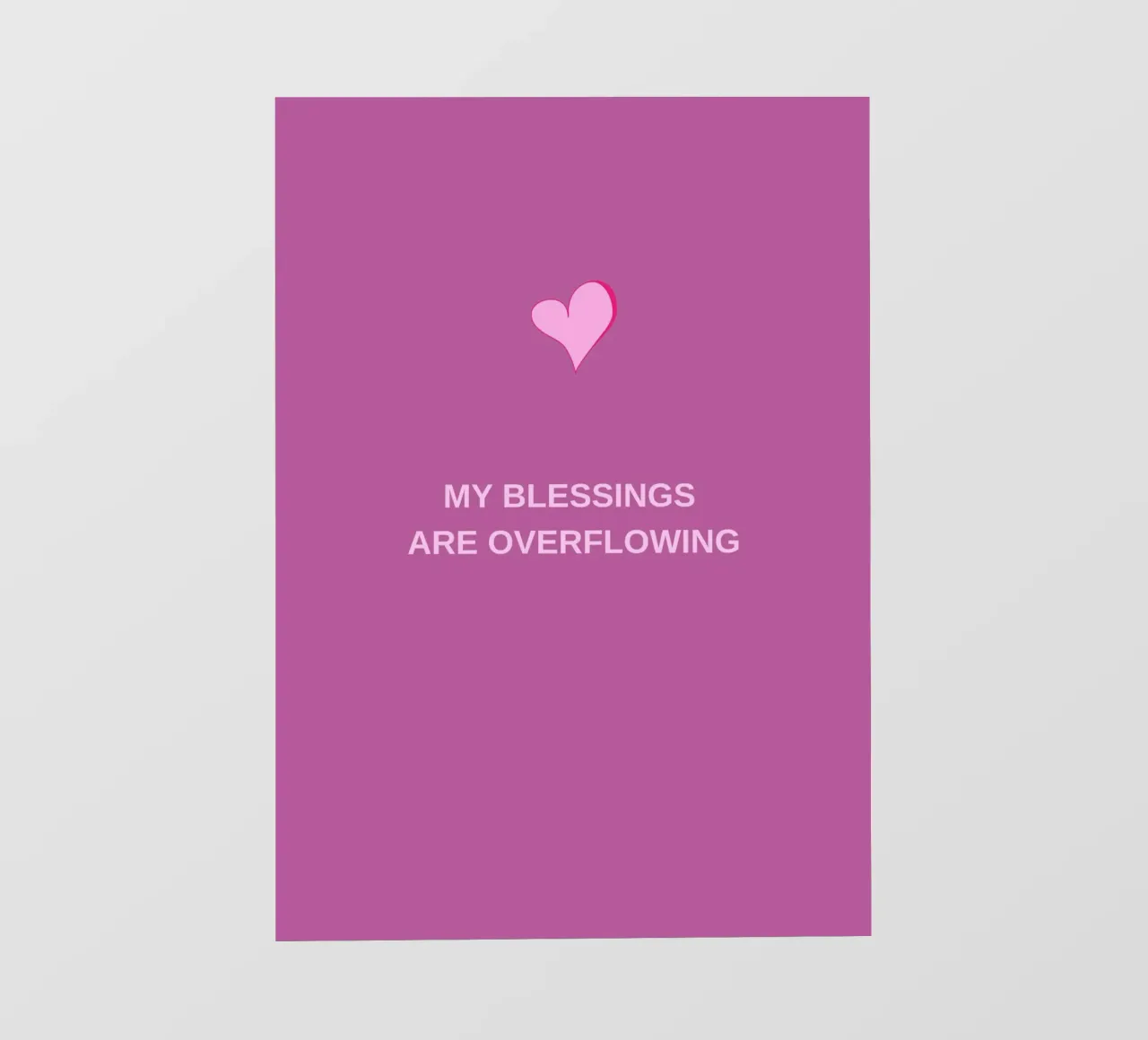 Overflow of Blessings Backlit Folie von Mauve