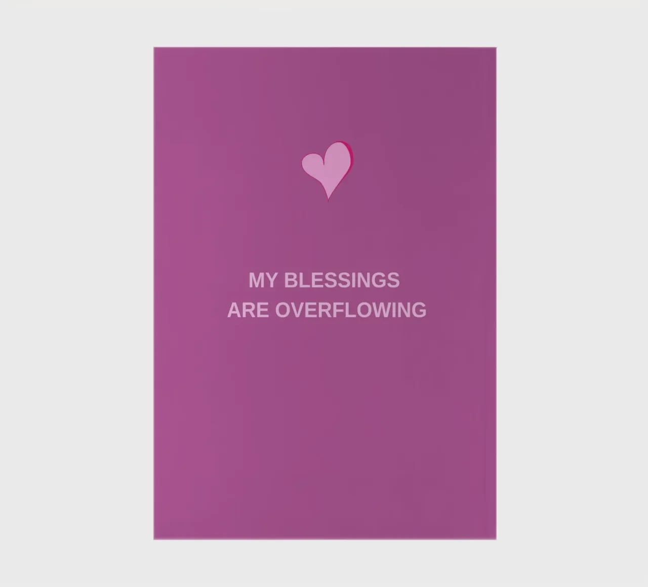 Overflow of Blessings diario da Mauve