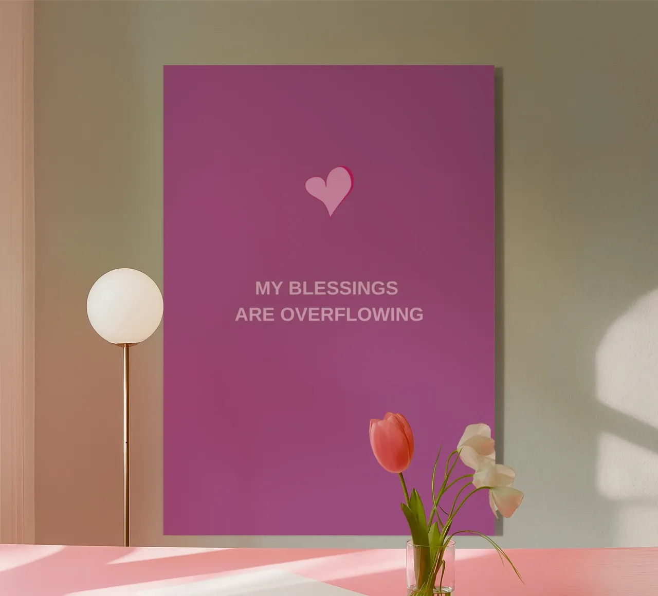 Overflow of Blessings plexiglass da Mauve