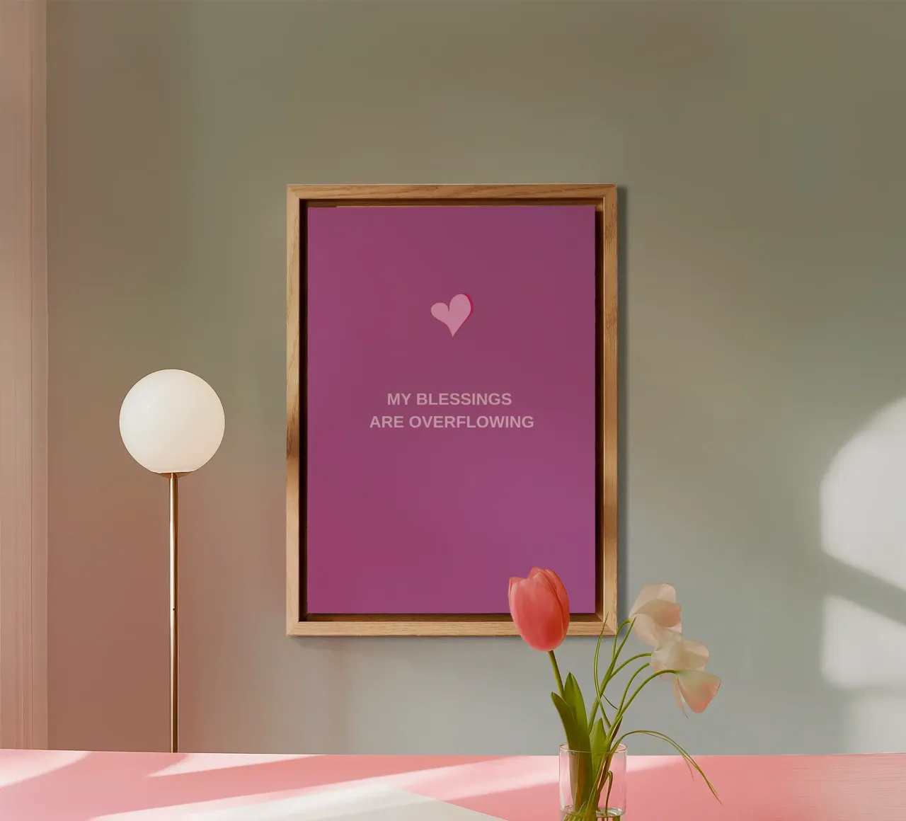 Overflow of Blessings alluminio dibond da Mauve