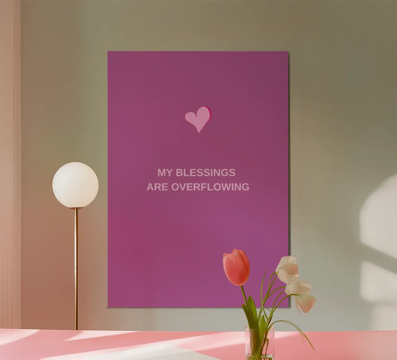 Overflow of Blessings hahnemühle de Mauve