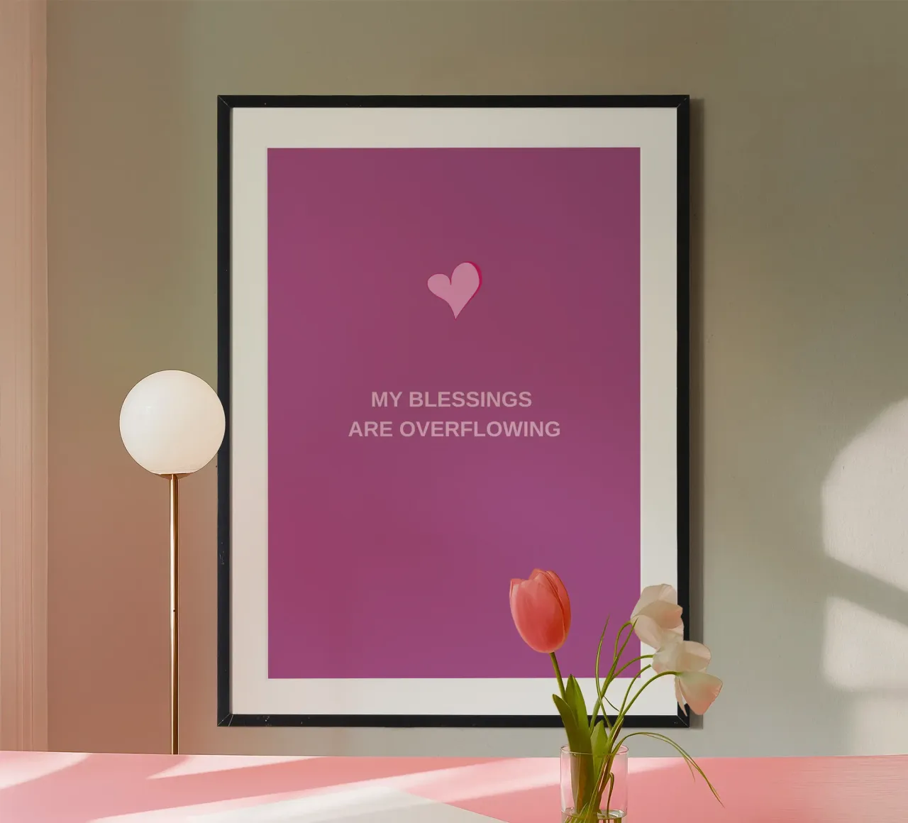 Overflow of Blessings hahnemühle de Mauve