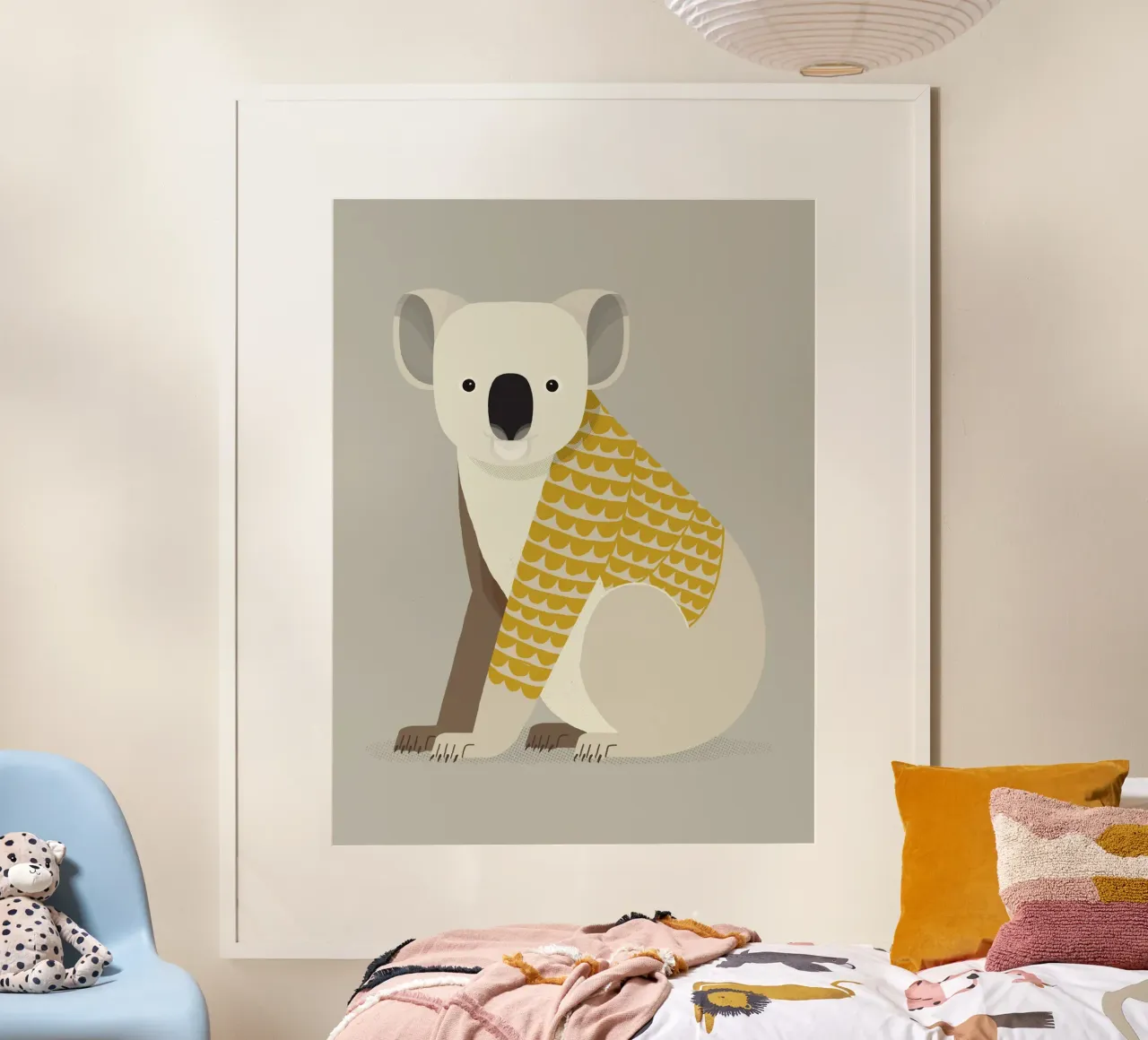 Koala stravagante poster con telaio in alluminio da The Printed Sparrow
