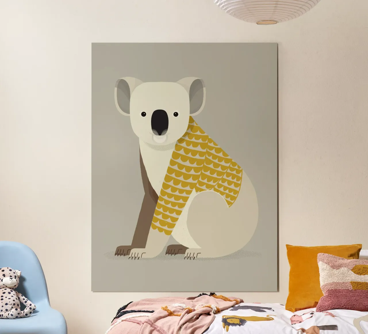 Koala stravagante poster con telaio in alluminio da The Printed Sparrow