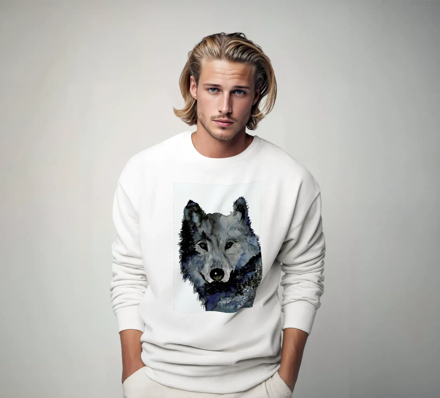 Nightwolf felpa da Larissa van der Laan