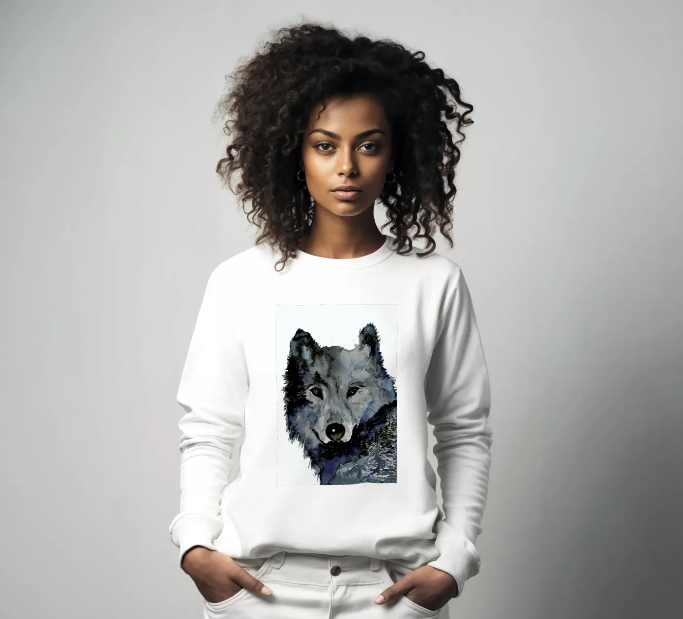 Nightwolf felpa da Larissa van der Laan