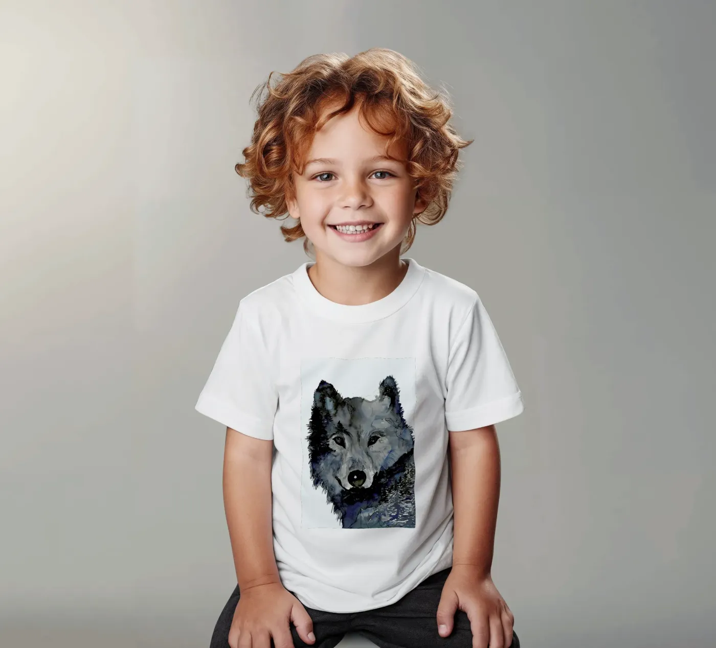 Nightwolf t-shirt bambini da Larissa van der Laan