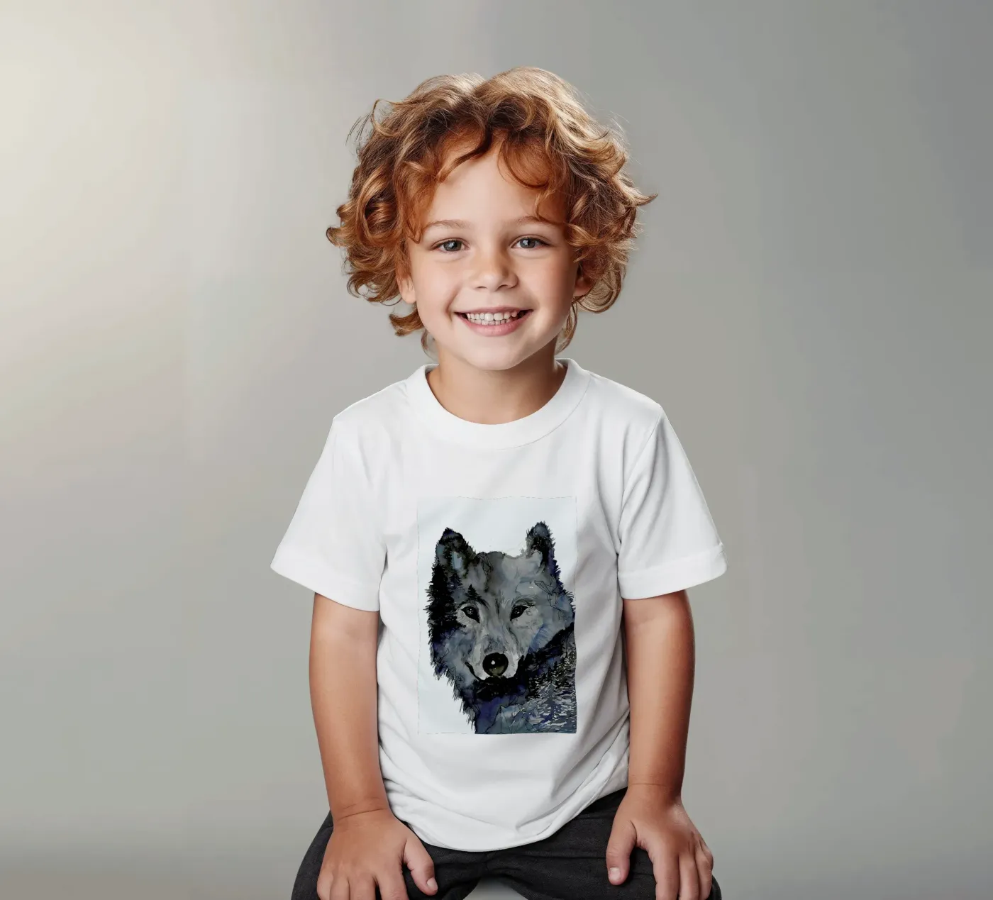 Nightwolf kinder t-shirt van Larissa van der Laan