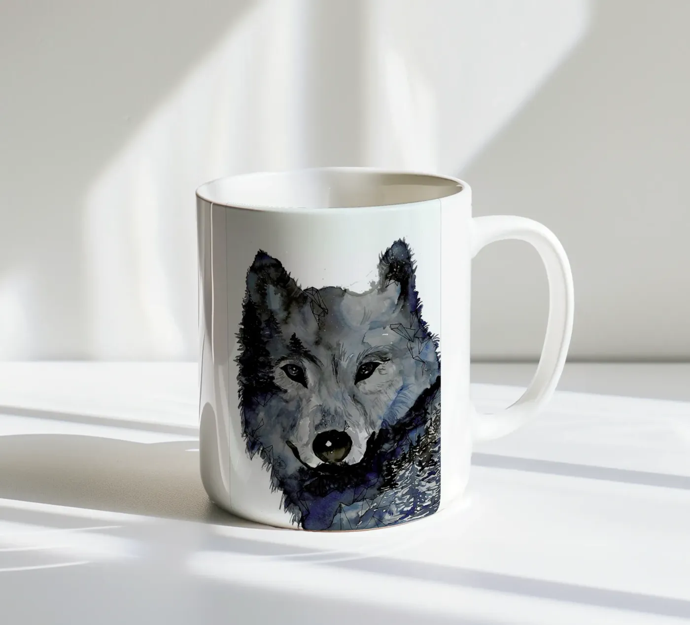 Nightwolf ceramic mug by Larissa van der Laan