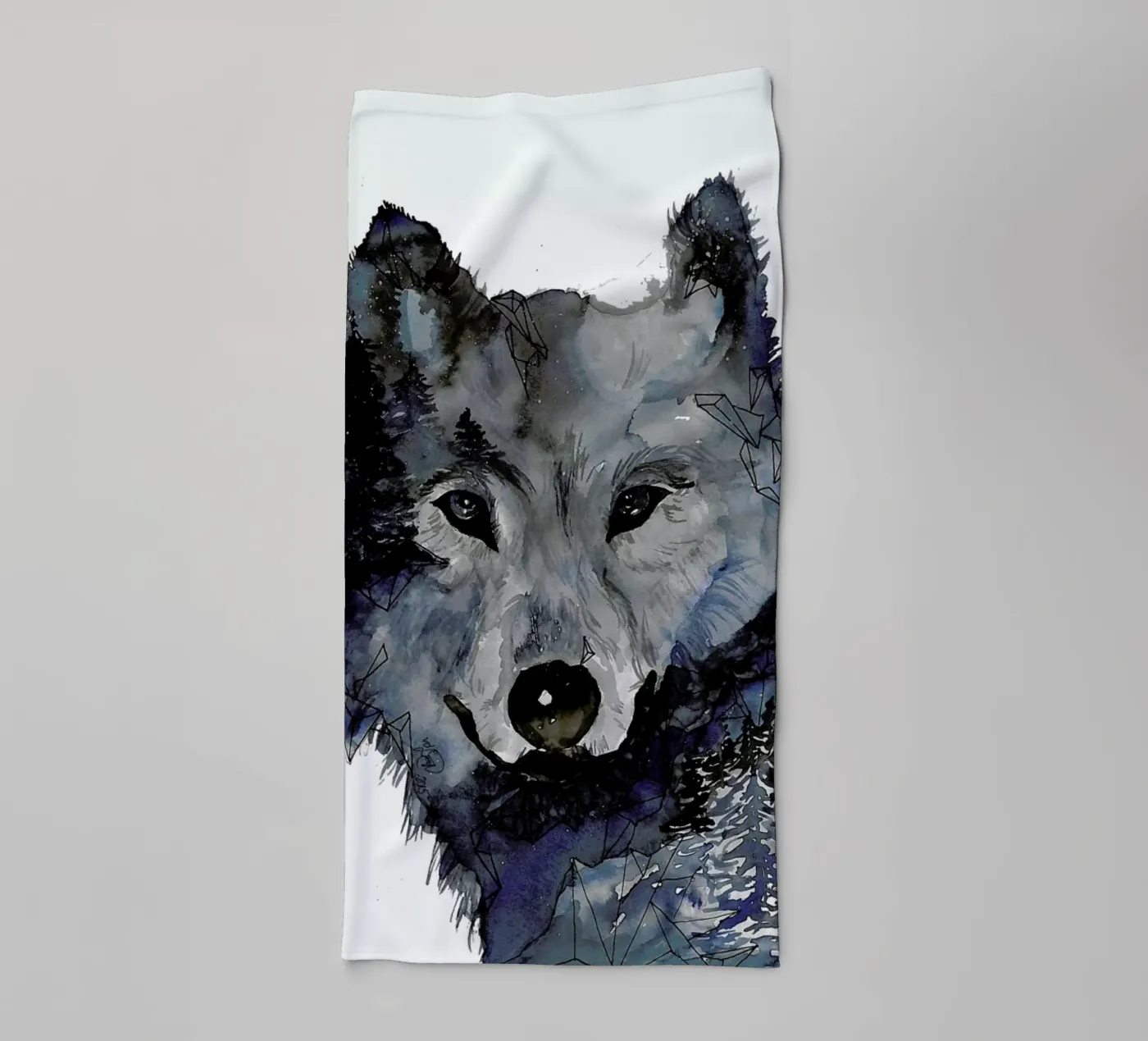 Nightwolf badhanddoek van Larissa van der Laan