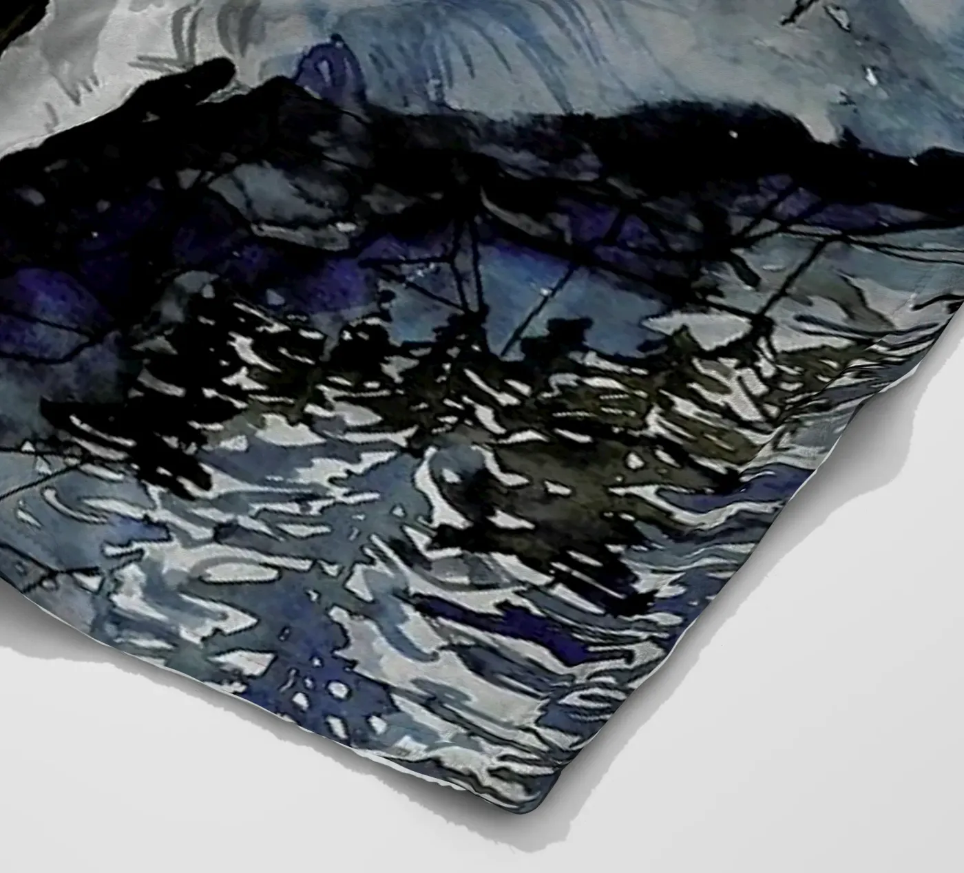 Nightwolf fleece blanket by Larissa van der Laan