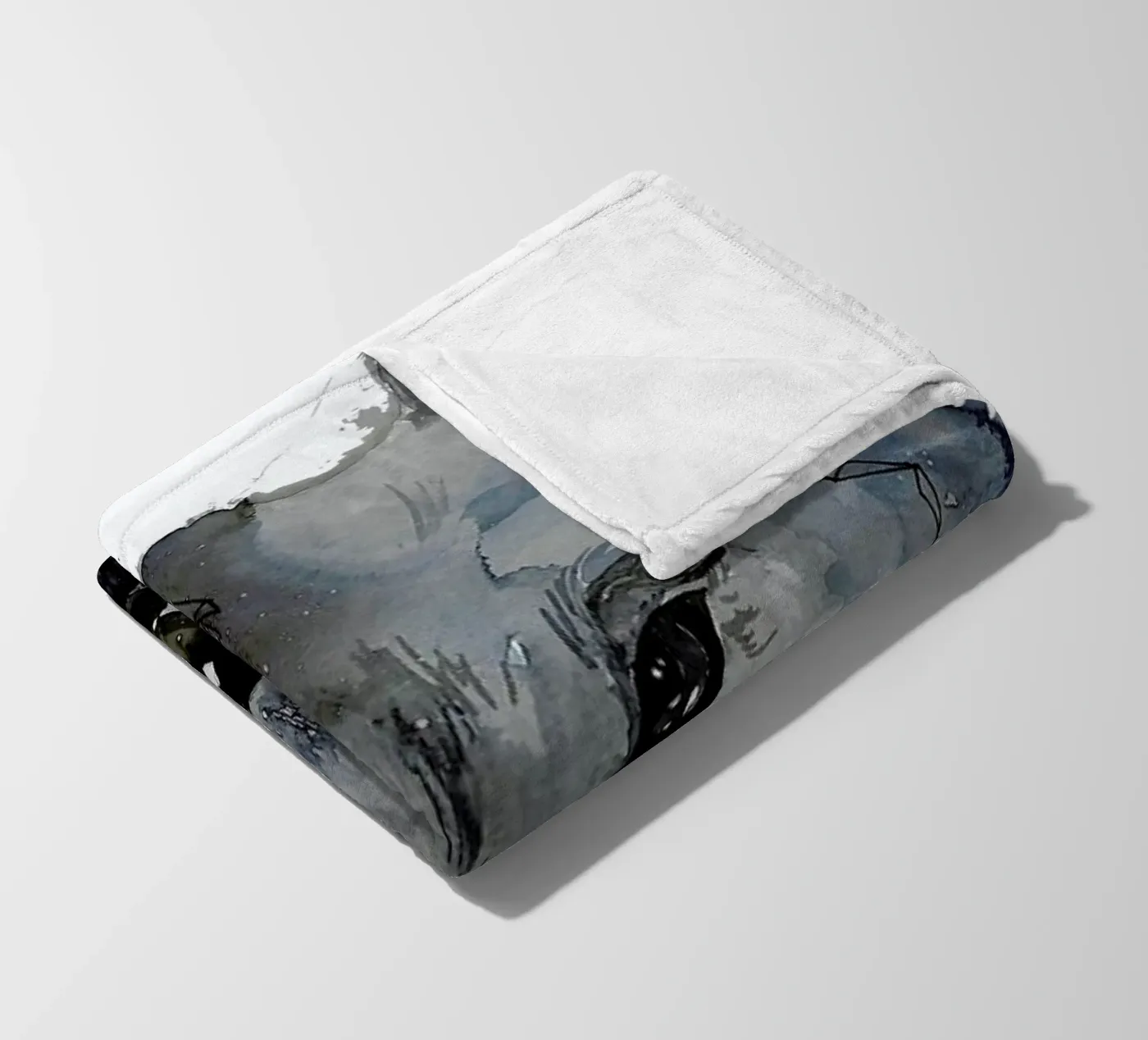 Nightwolf fleece blanket by Larissa van der Laan