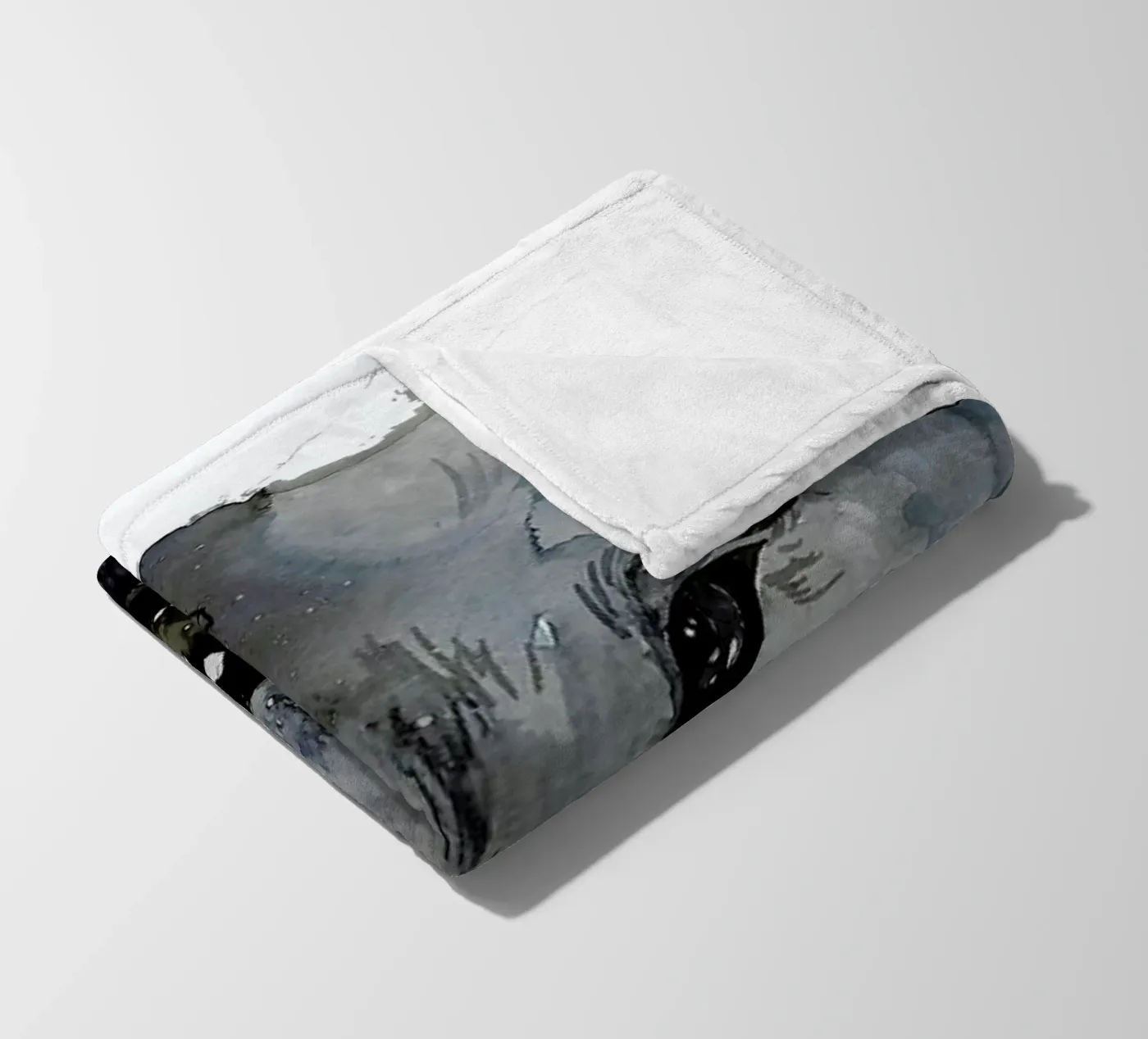 Nightwolf fleece blanket by Larissa van der Laan