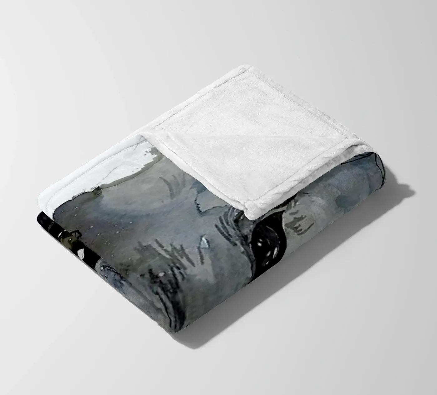 Nightwolf fleece blanket by Larissa van der Laan