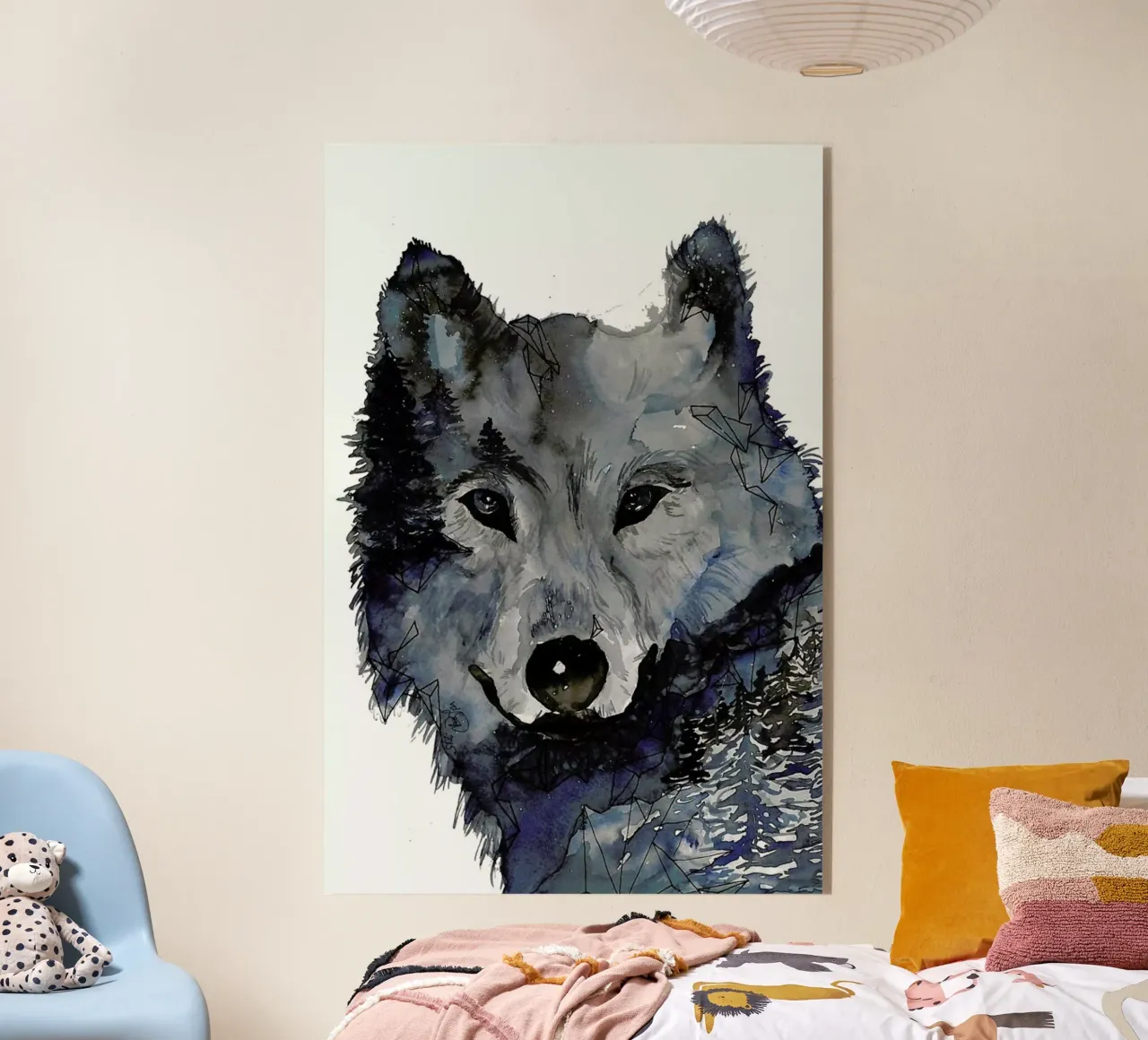 Nightwolf plexiglas de Larissa van der Laan