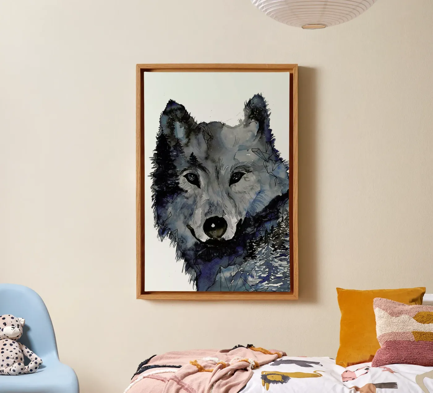 Nightwolf canvas by Larissa van der Laan