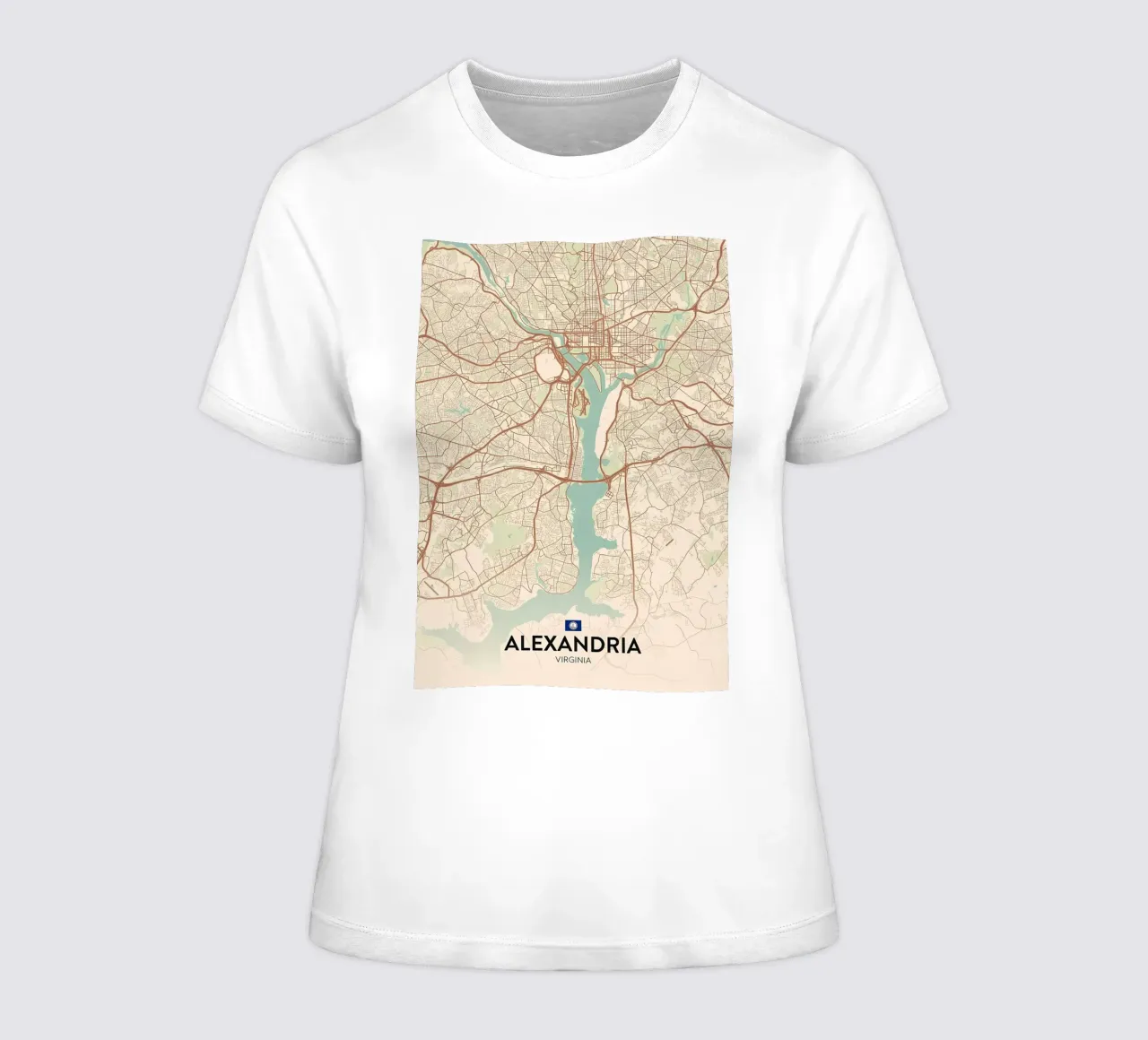 Alexandria VA women's fitted t-shirt by Jacob W MICKELSON