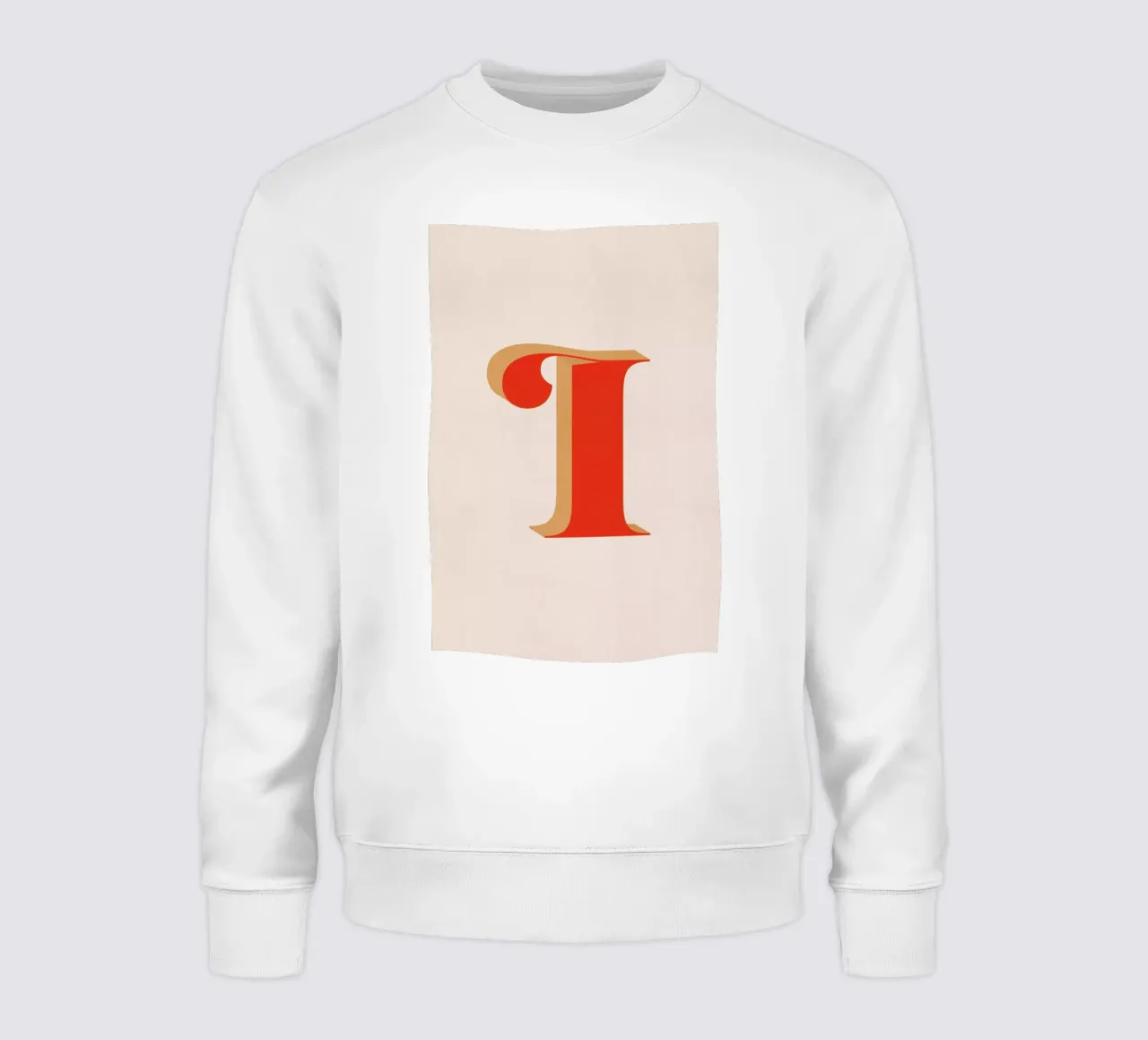 Red I sweatshirt by daylight design studio