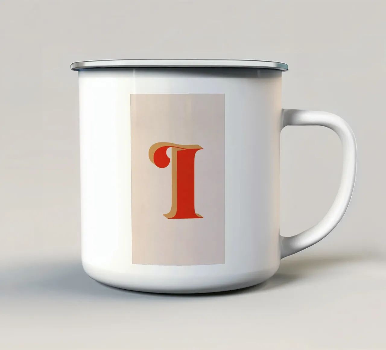 Red I Emaille Tasse von daylight design studio