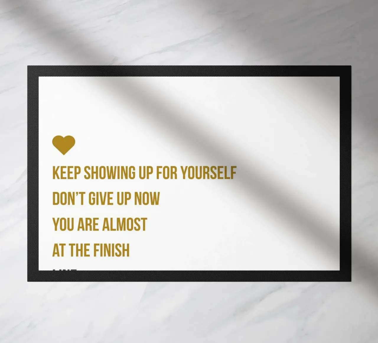 Don't Give Up felpudo de Mauve