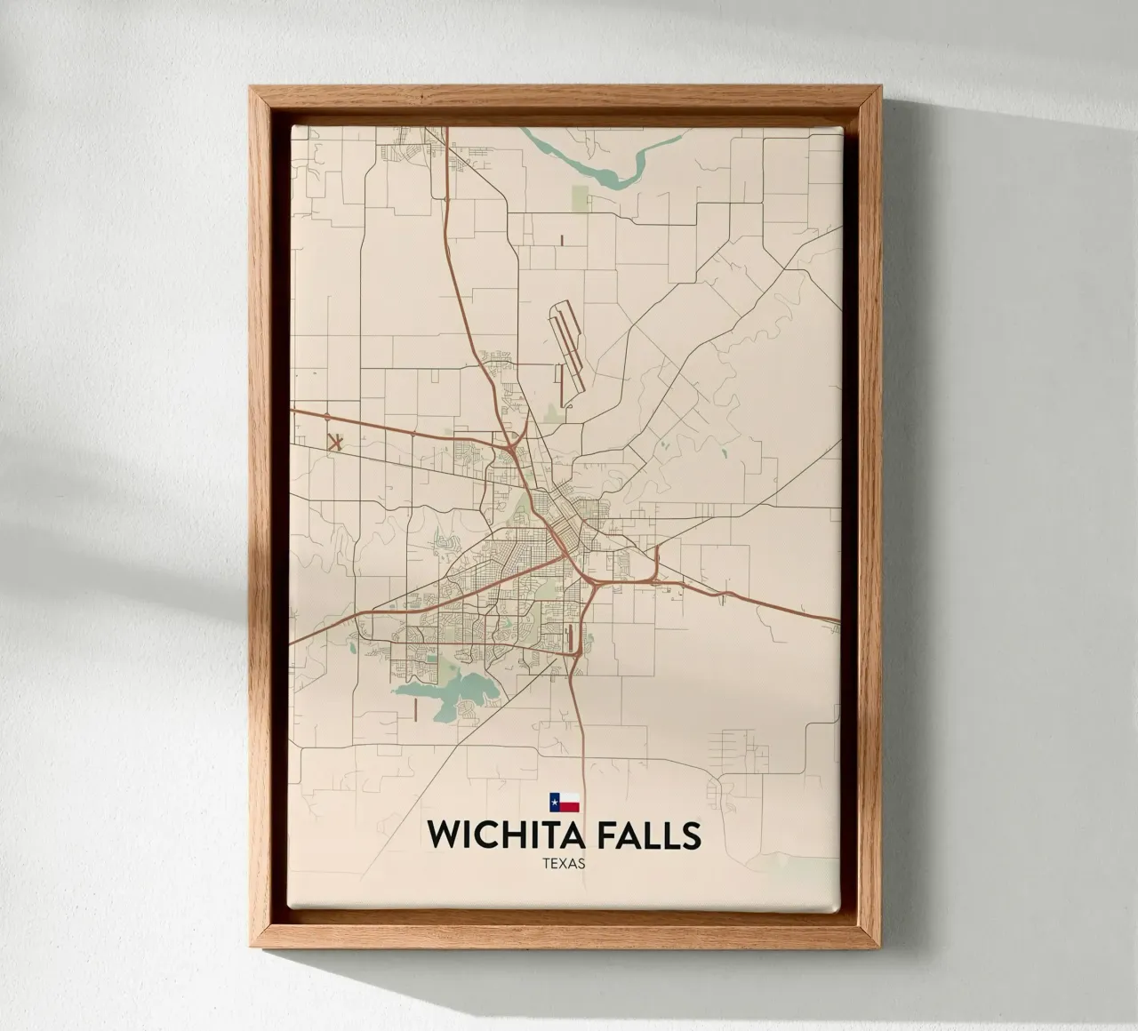Wichita Falls TX canvas met Baklijst van Jacob W MICKELSON