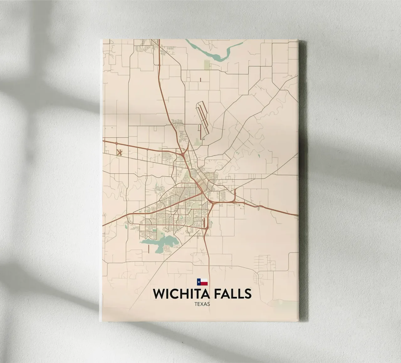 Wichita Falls TX canvas met Baklijst van Jacob W MICKELSON