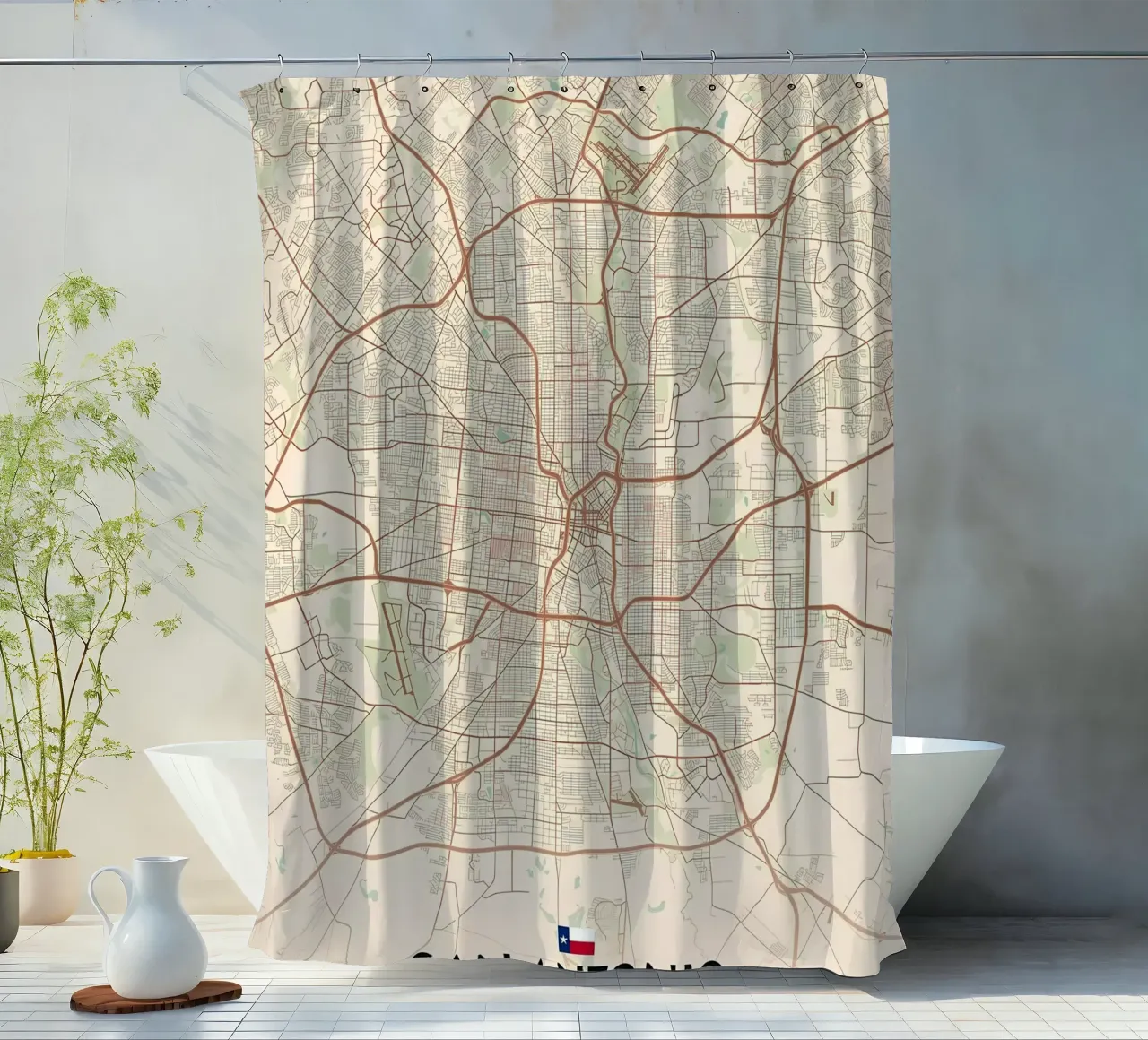 San Antonio TX shower curtain by Jacob W MICKELSON