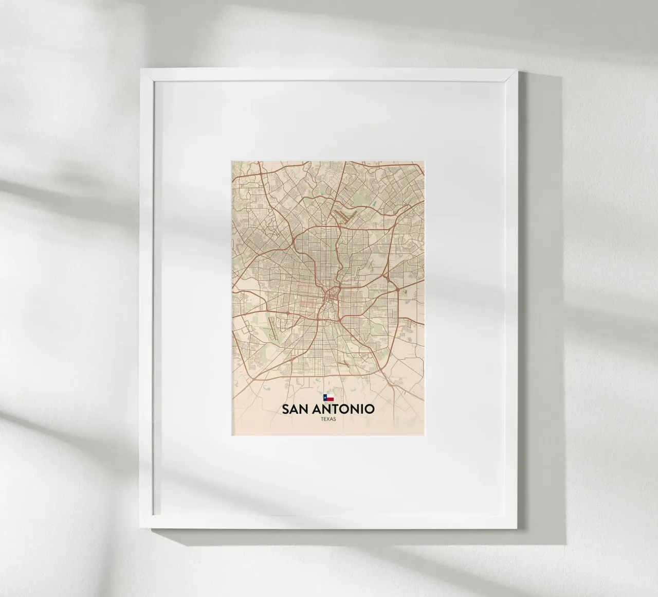 San Antonio TX poster con telaio in legno da Jacob W MICKELSON