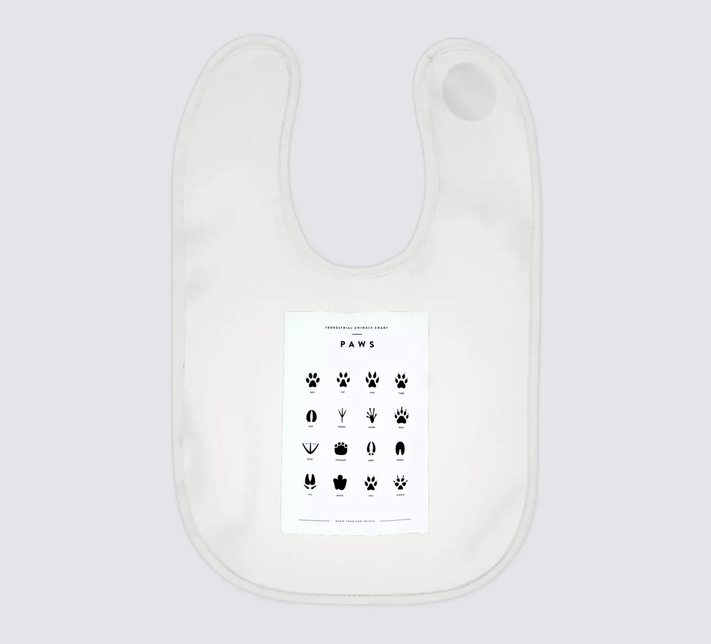 Paws chart Babylätzchen von daylight design studio