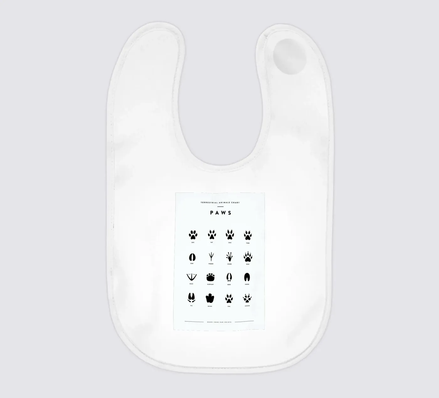 Paws chart Babylätzchen von daylight design studio