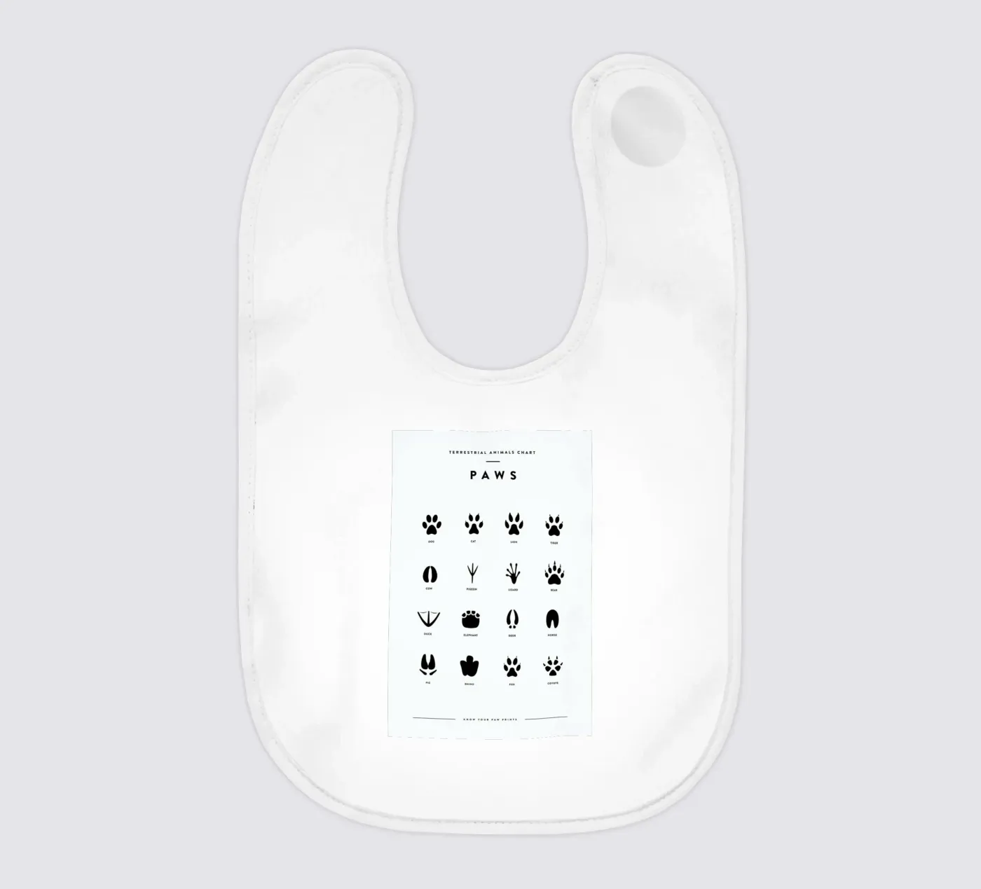 Paws chart baby slabbetje van daylight design studio